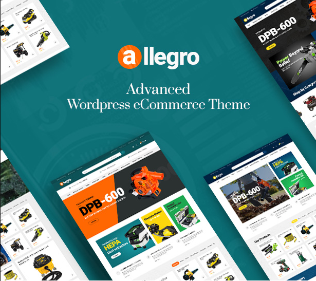 Allegro WooCommerce WordPress theme for hand tool & equipment stores