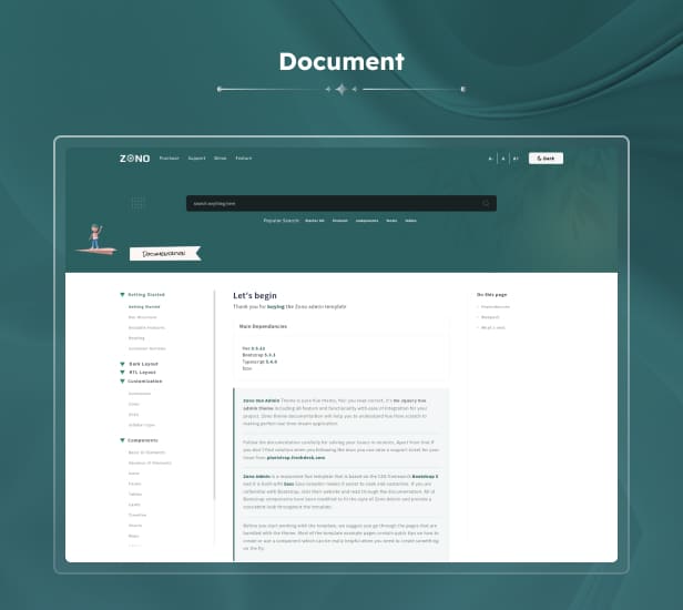 zono Admin Dashboard template