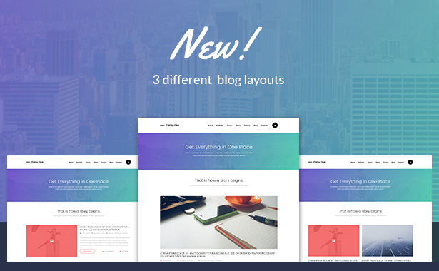 FlattyOne - One Page PSD Template - 1