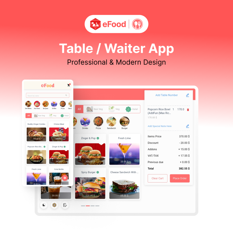 eFood Table app