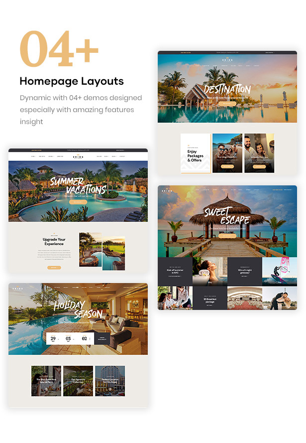Erios Resort Booking WordPress Theme 04 Hotel homepages