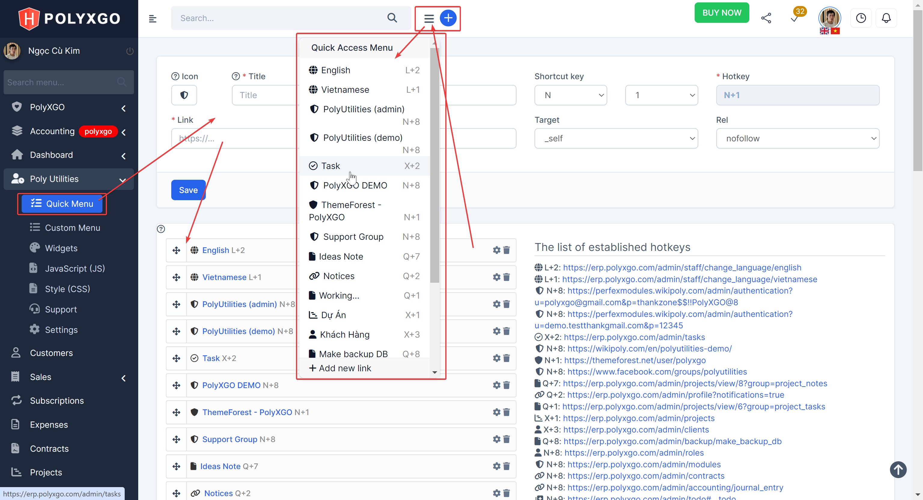 PolyUtilities for Perfex CRM: Quick Access Menu, Custom JS, CSS, and More - 15