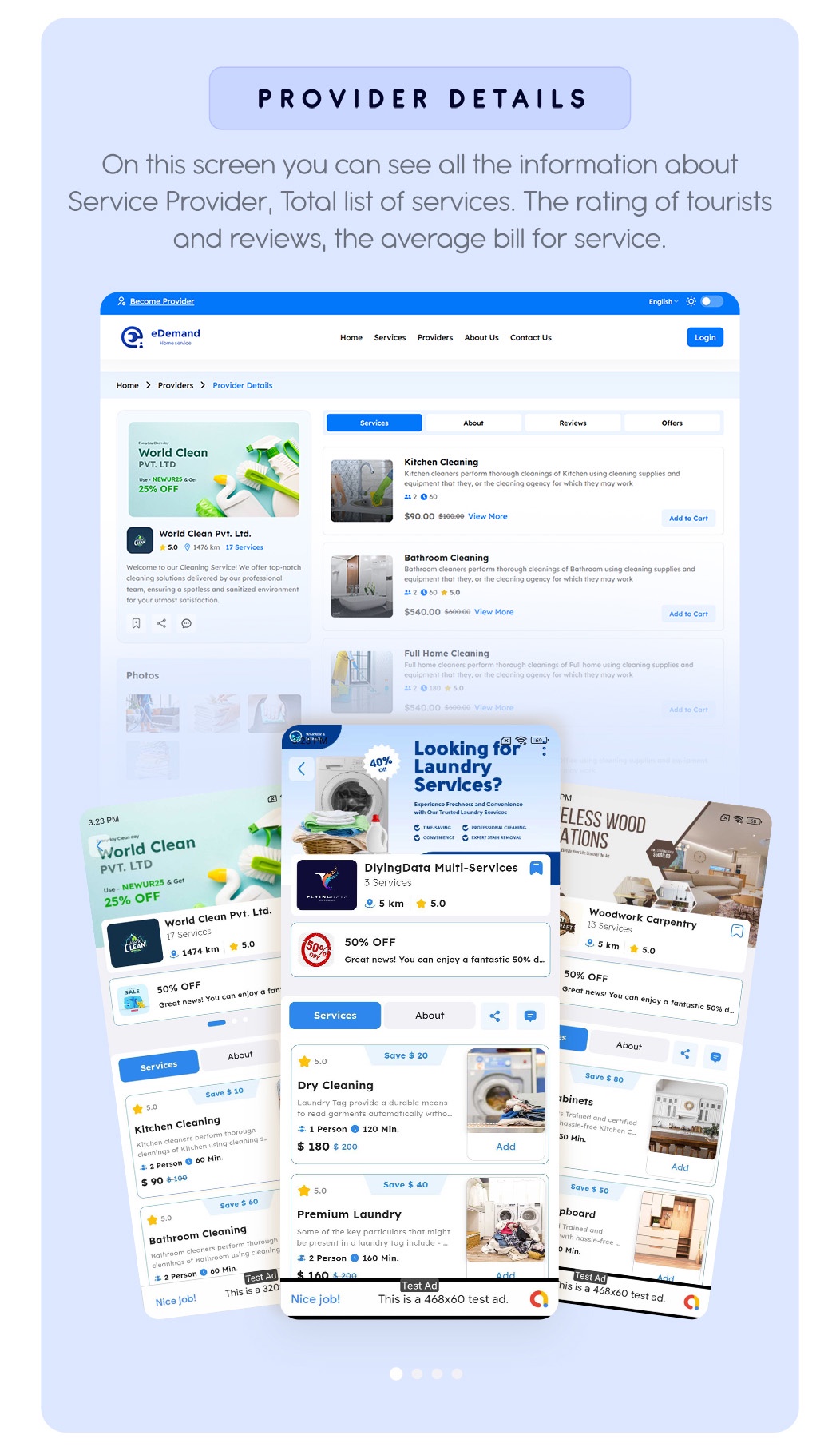eDemand – Multi Vendor On-Demand Handyman Service App with Flutter & Web Version with PWA Support - 25