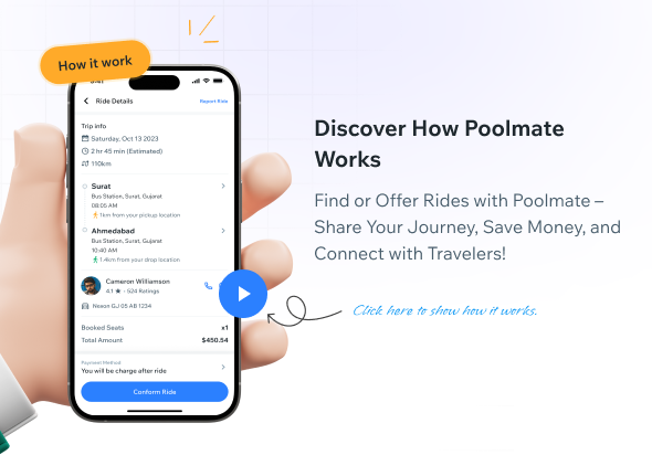PoolMate | BlaBlaCar Clone | Complete Carpooling Solution in Flutter - 3