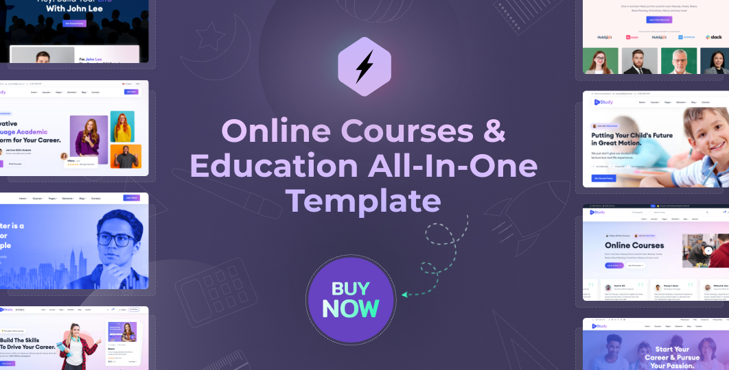 HiStudy - Online Courses & Education React NextJS Template