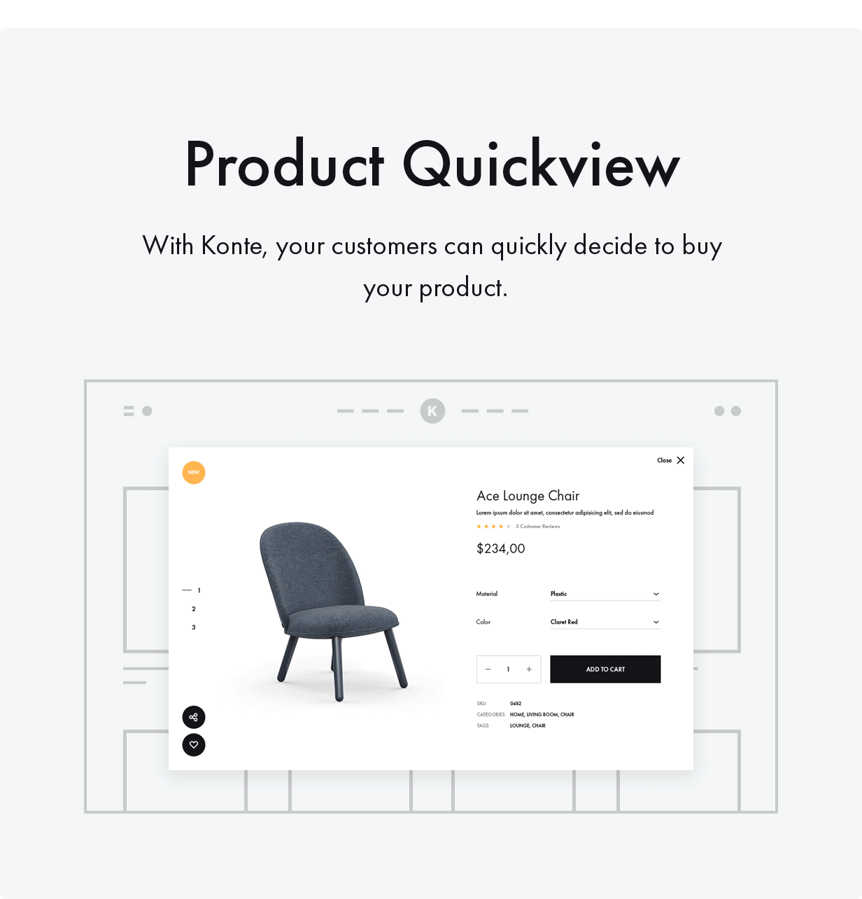 Konte WooCommerce theme - Product quick view