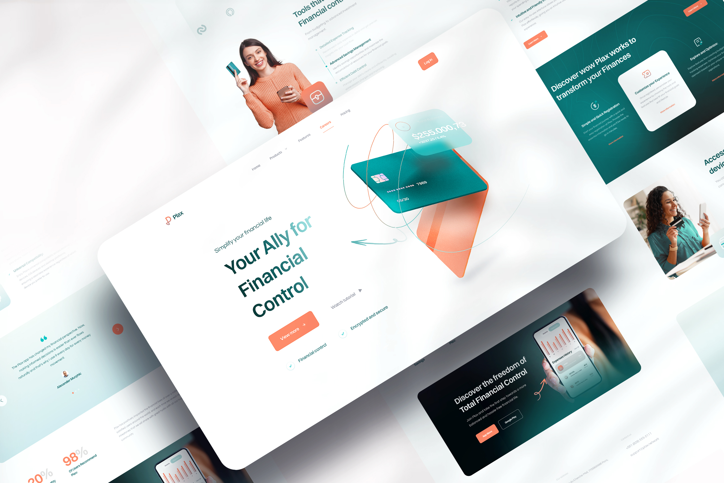 Plax - Finance & Fintech React NextJS Template - Description 3