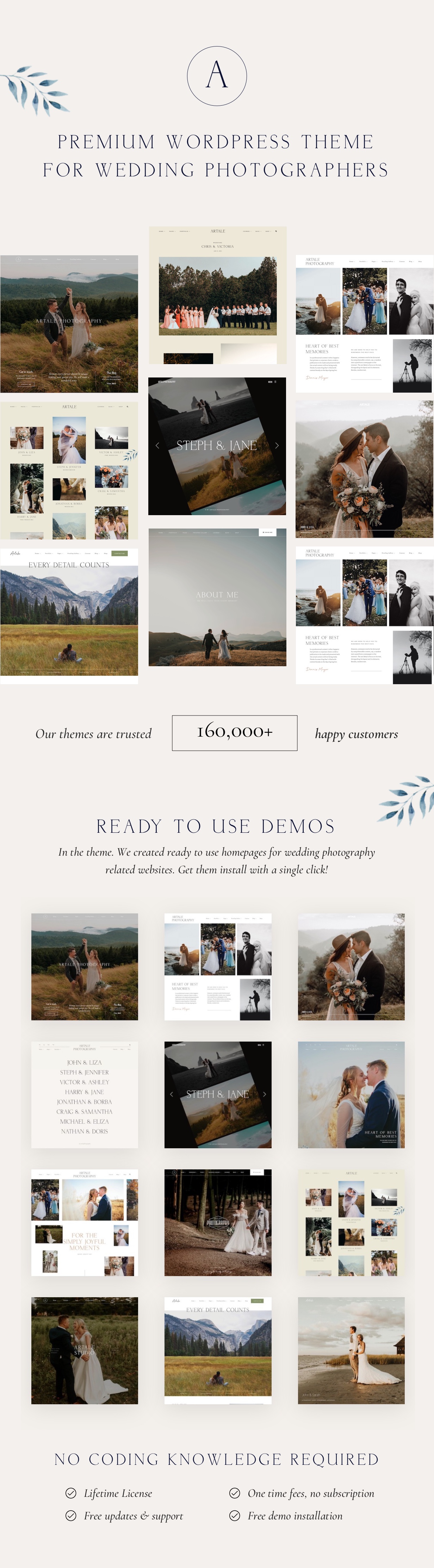 Artale - Wedding Photography WordPress Theme