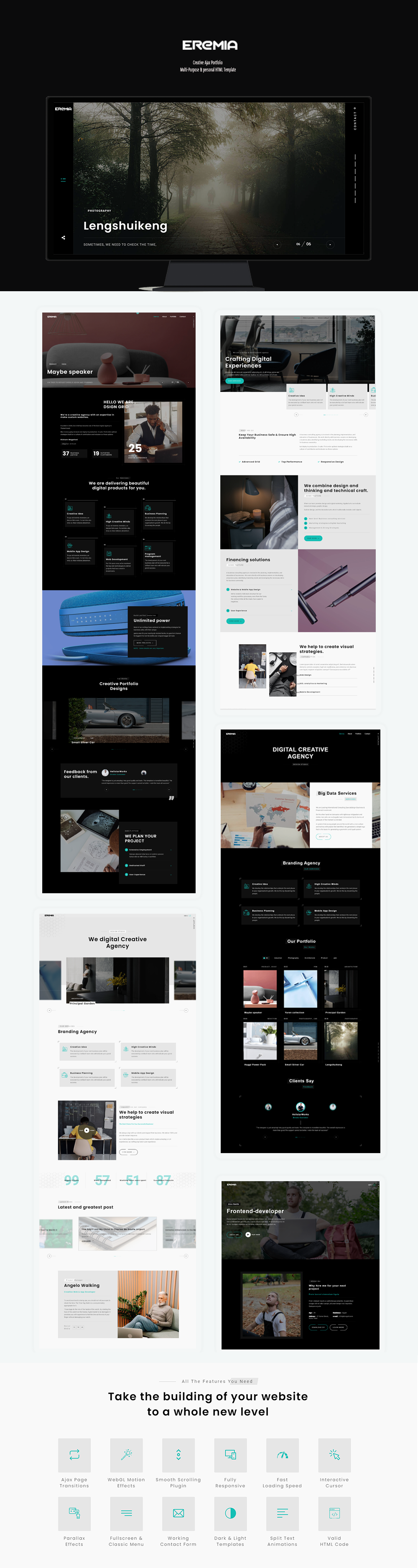 Eremia - Creative Ajax Portfolio Multi-Purpose & personal HTML Template - 1