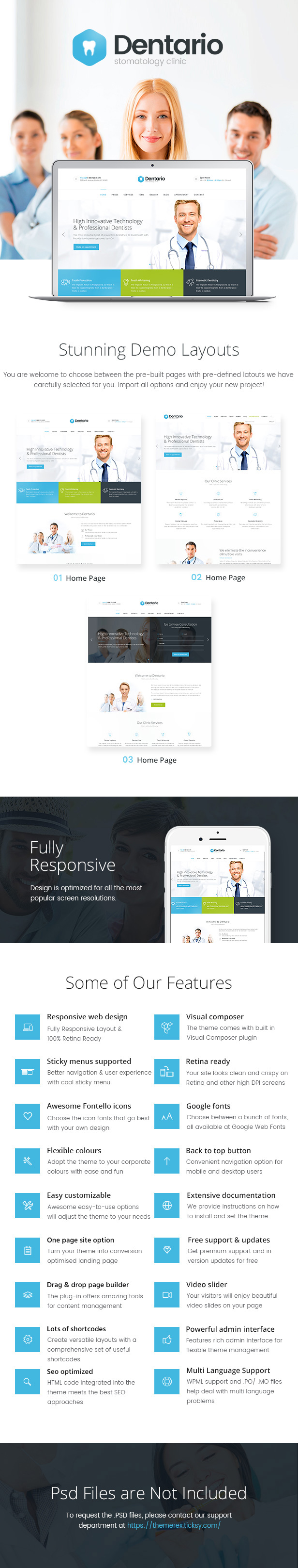 Dentario | Dentist, Medical & Healthcare WordPress Theme + RTL - 1