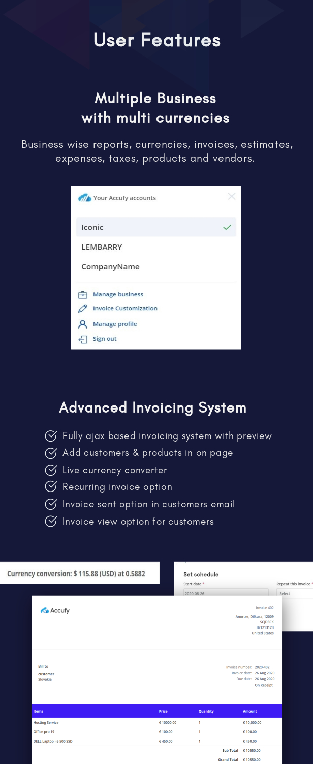 Accufy - SaaS Business & Accounting Software - 8