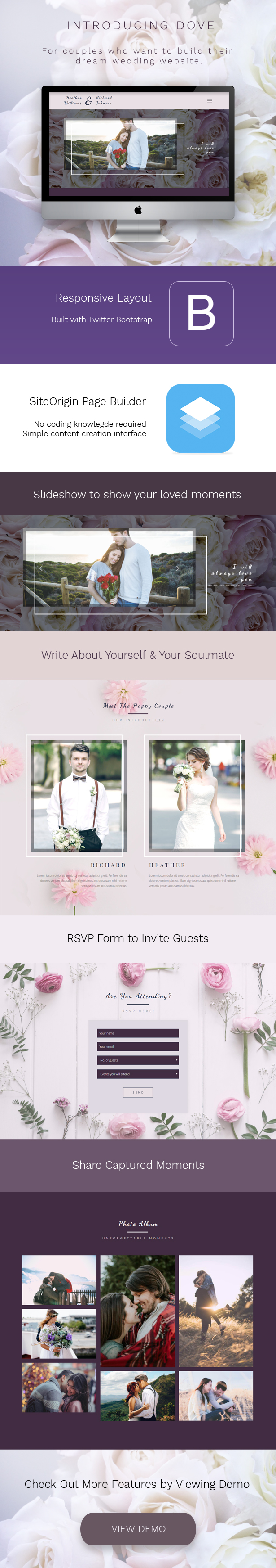 Dove - A Wedding WordPress Theme - 1