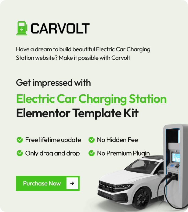 Carvolt - Electric Car Charging Station Elementor Template Kit - 1