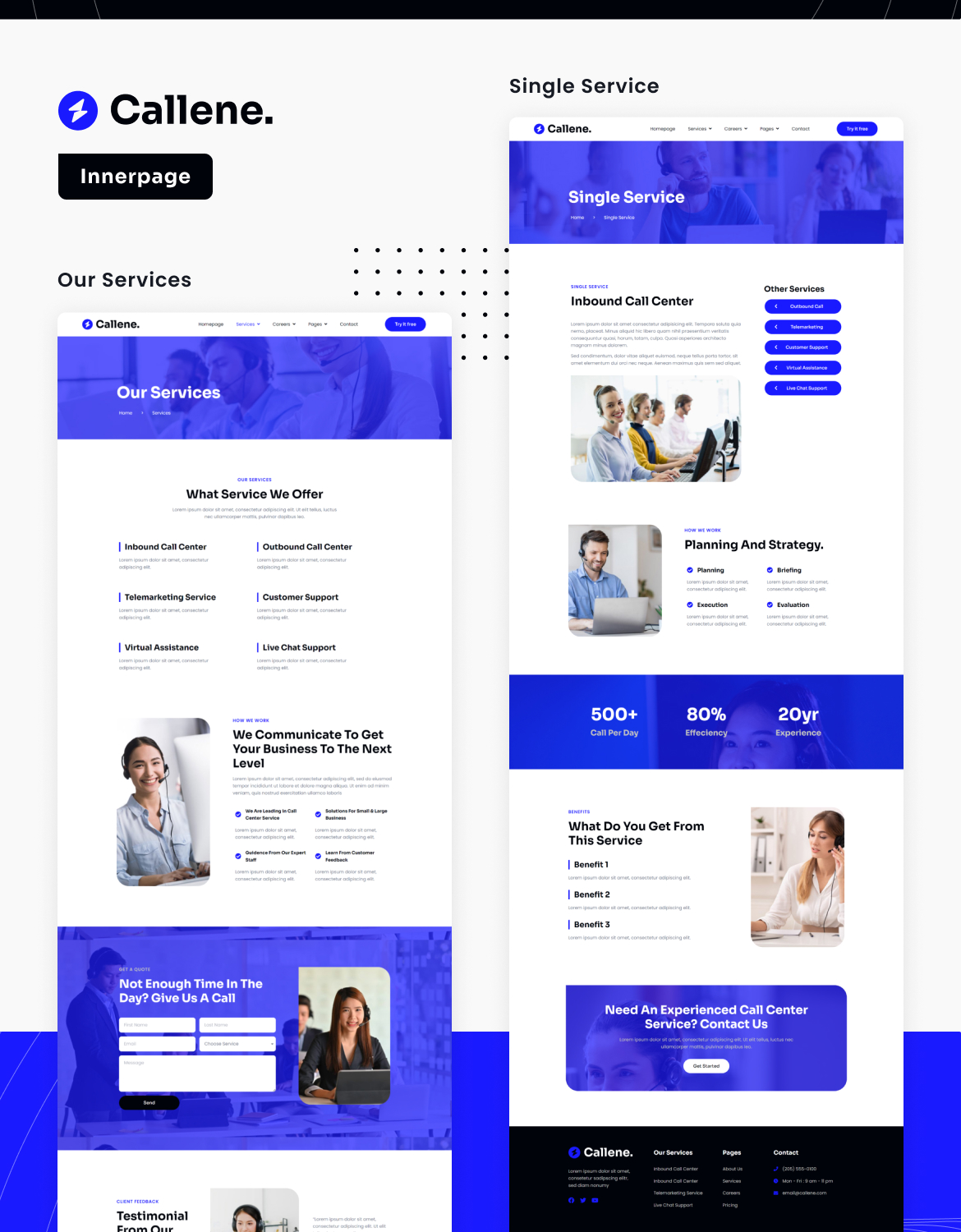 Callene | Call Center Service & Telemarketing Elementor Template Kit - 3