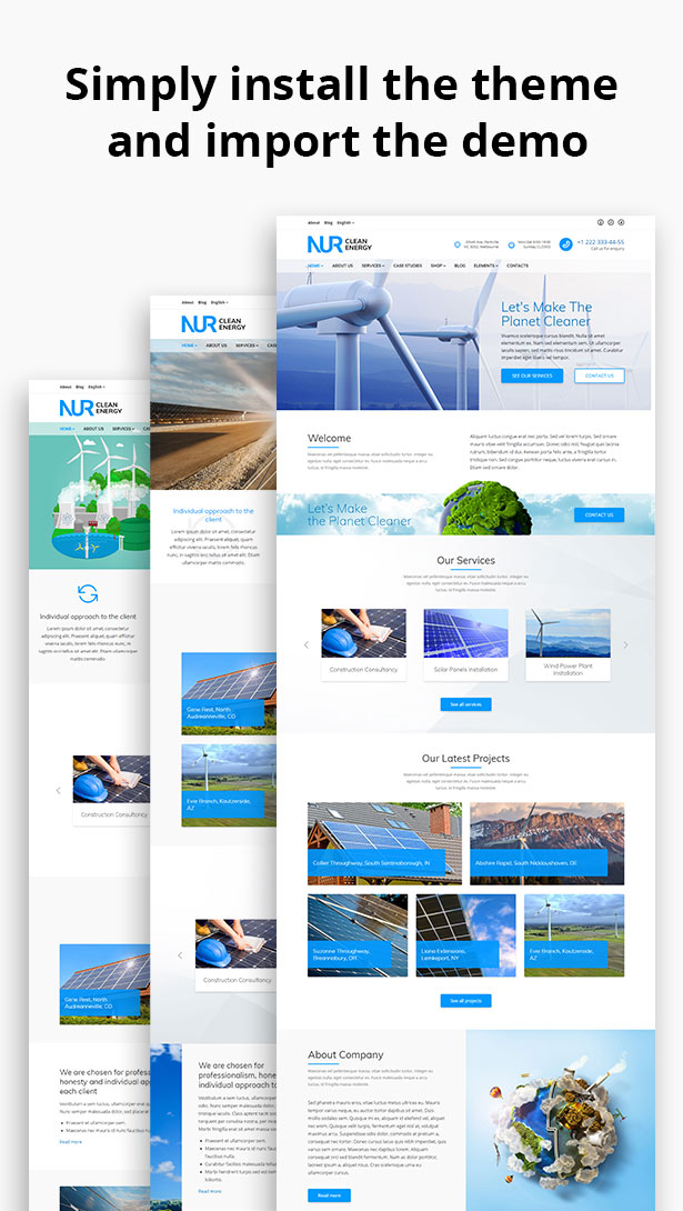 Nur - Thème WordPress pour les énergies alternatives et renouvelables - 2
