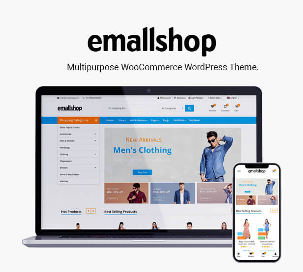 EmallShop - Tema WordPress WooCommerce Responsivo