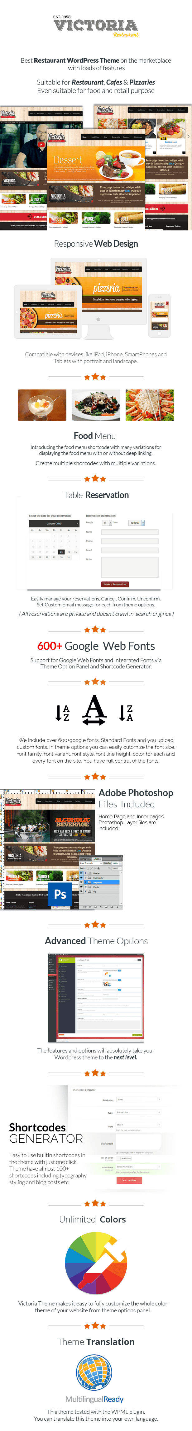 Victoria Premium Restaurant Wordpress Theme - 5