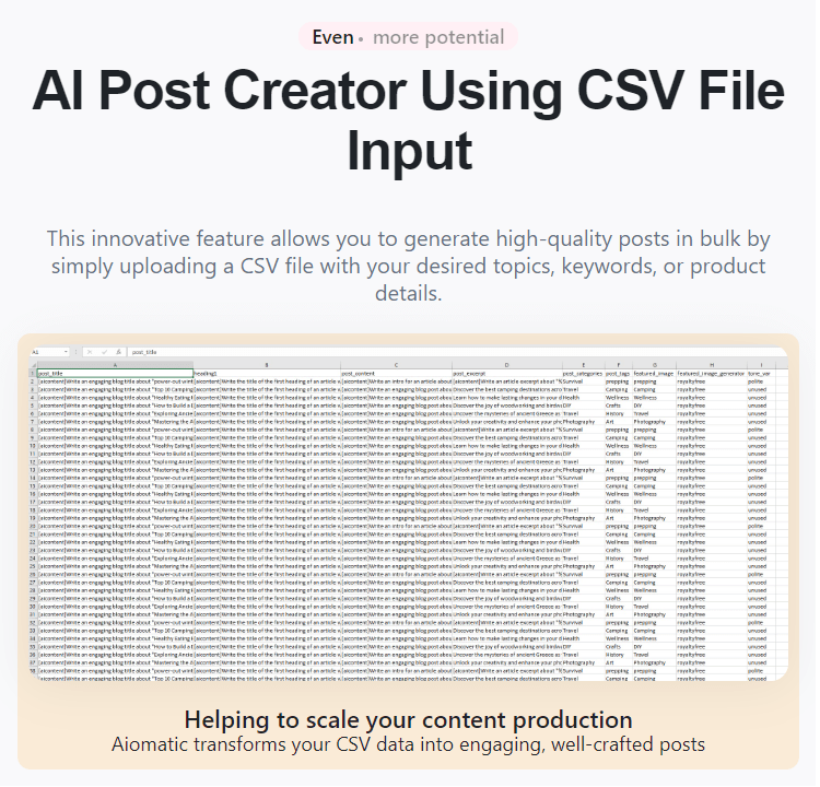 CSV post creator