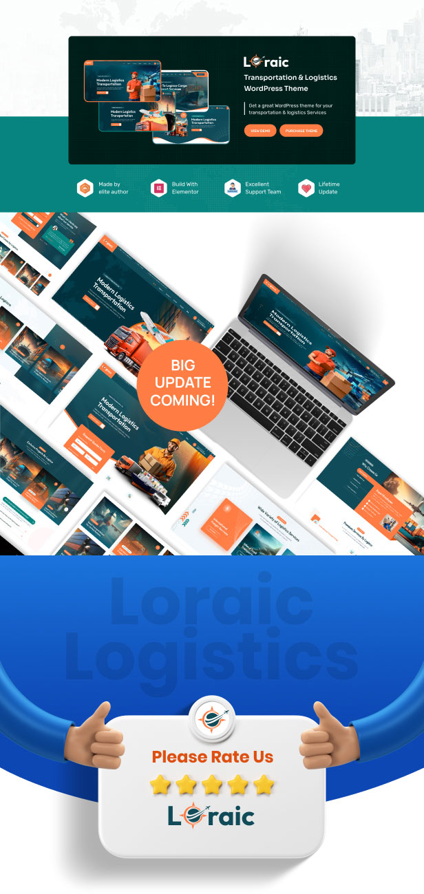 Loraic - Transportation & Logistics WordPress Theme - 8