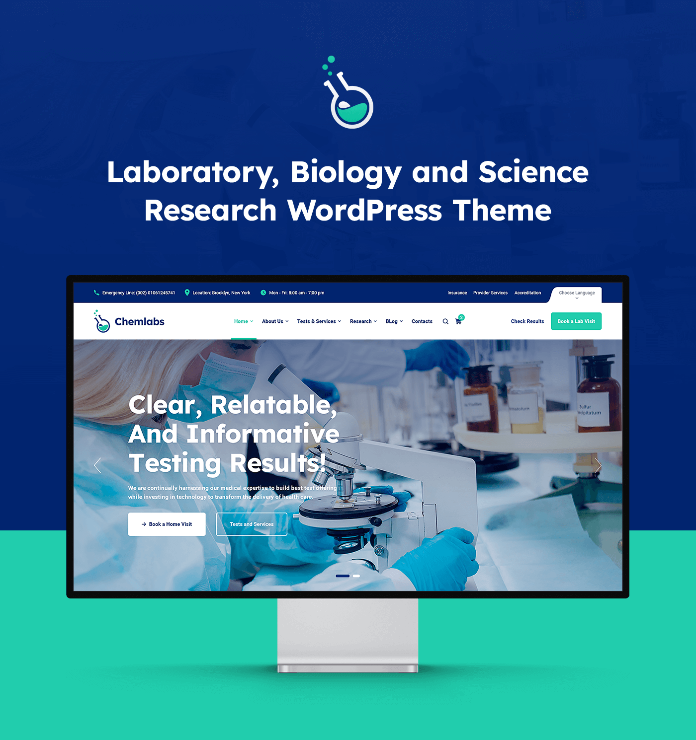 Chemlabs - Laboratory & Science Research WordPress Theme - 4