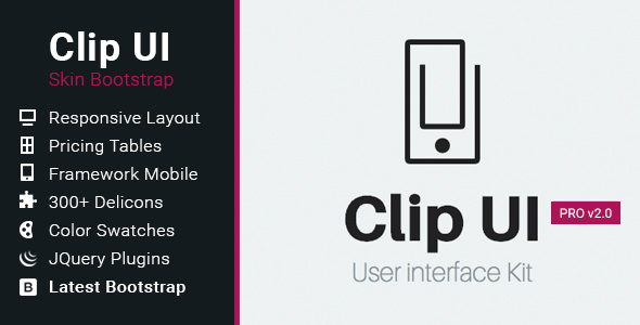 CLIP UI - Bootstrap Skin - CodeCanyon Item for Sale