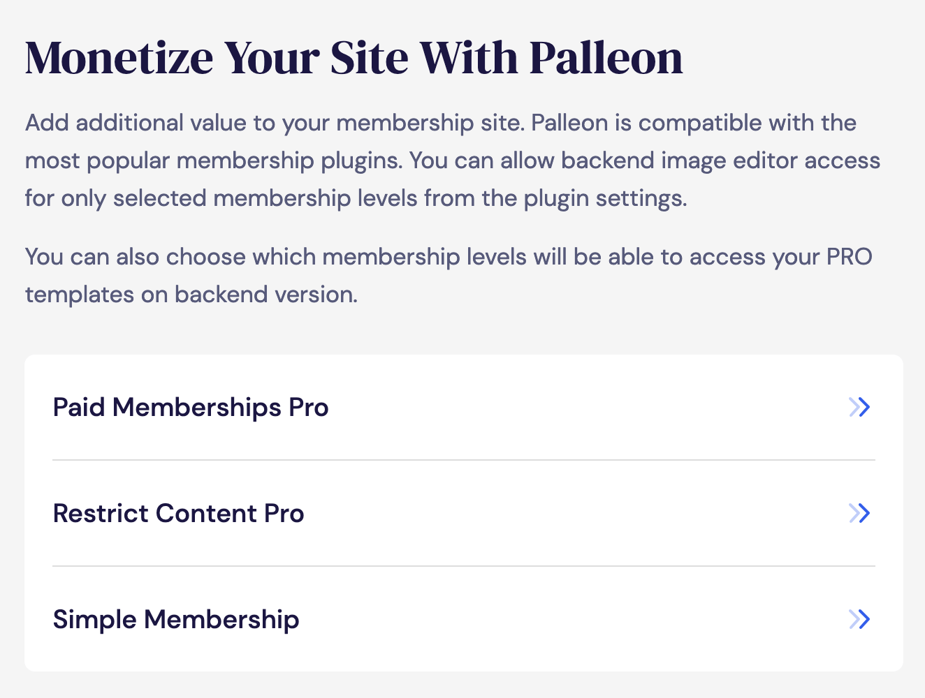 compatible with membership plugins
