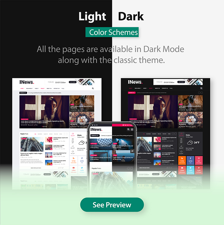 Inews - Modern Responsive Newspaper Template - 6