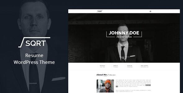 Squareroot - One Page Personal CV Resume Theme