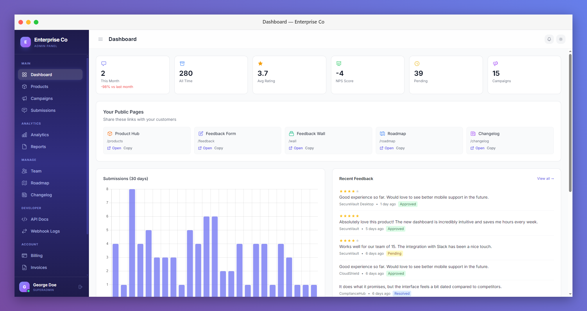 FeedbackPulse SaaS - Customer Feedback Platform - 3