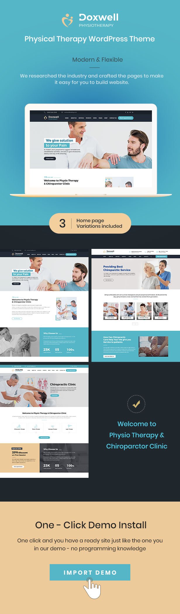 Doxwell : Physical Therapy WordPress Theme - 1