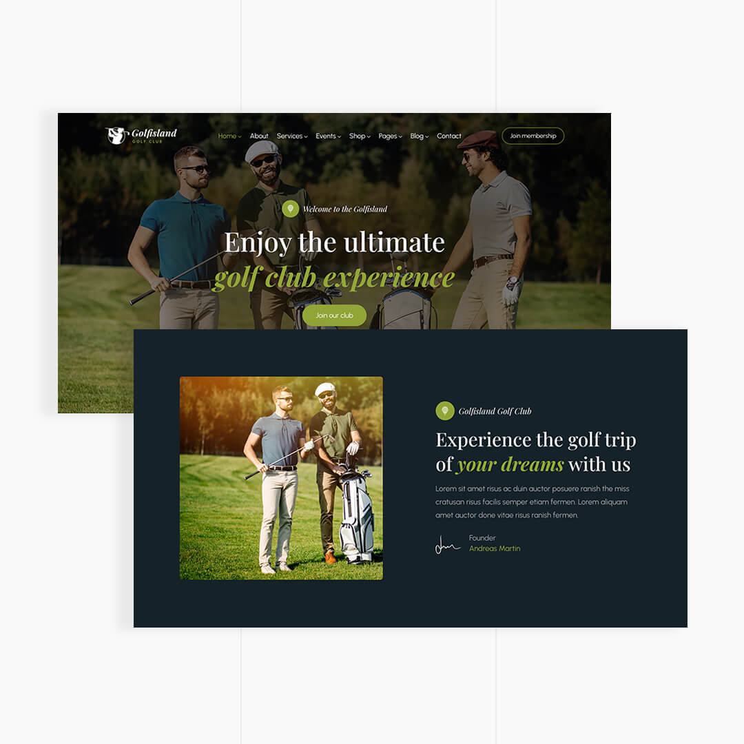 Golfisland - Golf Club & Course Template
