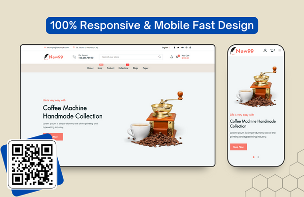New99 - 100% Responsive & Mobile Fast Design Shopify Theme