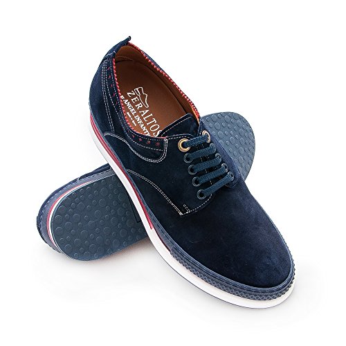 Zeraltos-Zapatos-con-alzas-interiores-para-caballeros-Aumento-7-cm-Zapato-fabricado-en-piel-vacuna-de-alta-calidad-Velour-azul-marino