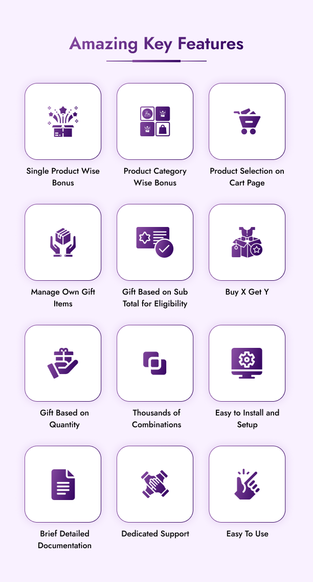 Amazing Key Features - Bonus Product for WooCommerce