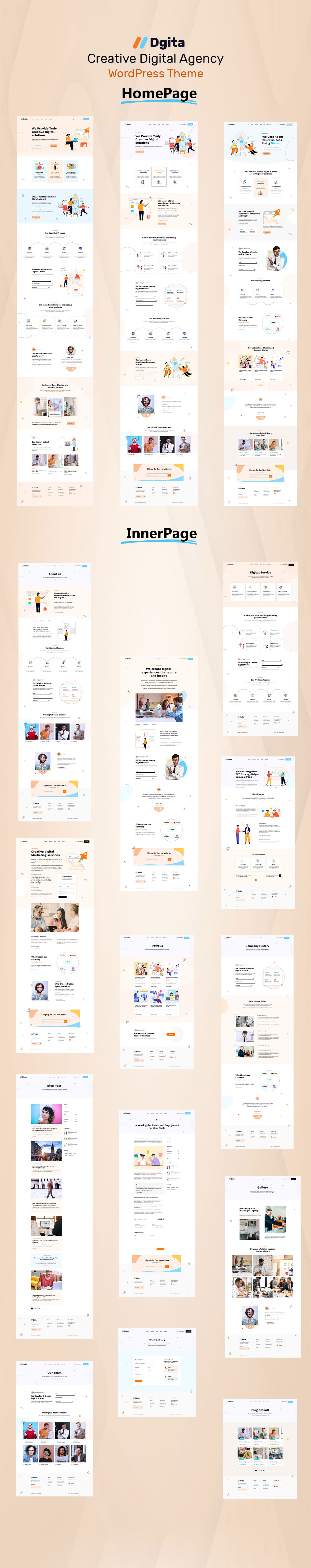 Dgita - Creative Digital Agency WordPress Theme