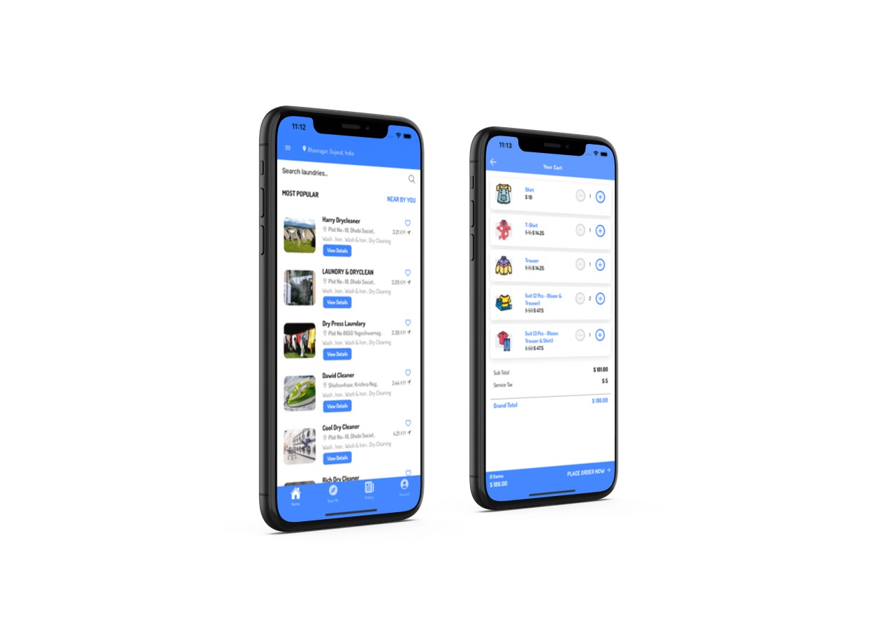 clothes washing and laundry multi-vendor full app solution android + ios (Laundry Wala) Ionic 7 - 11