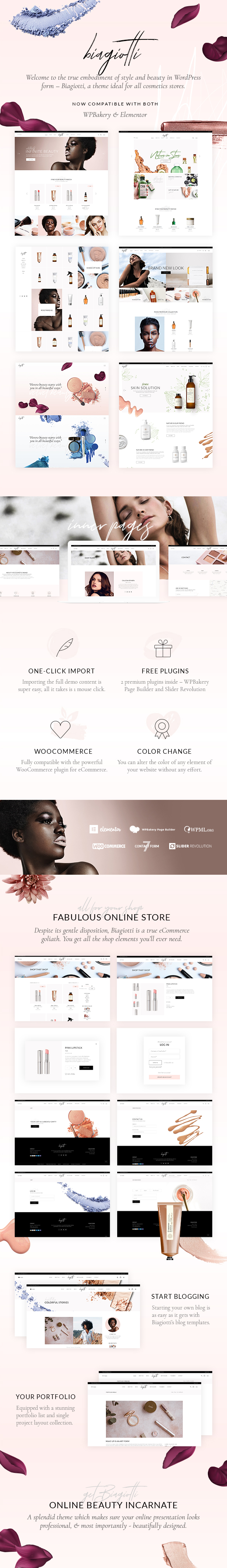 Biagiotti - Beauty and Cosmetics Shop WordPress Theme