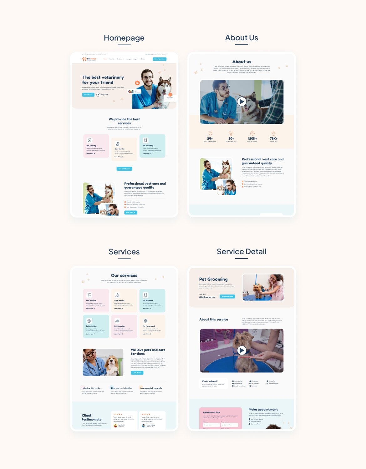 Pet Paws - Pet Care & Veterinary Elementor Template Kit - 1
