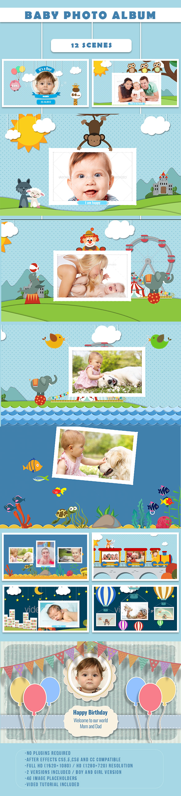 Baby Photo Album videohive after effects project