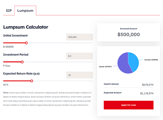 Investment Finance HTML