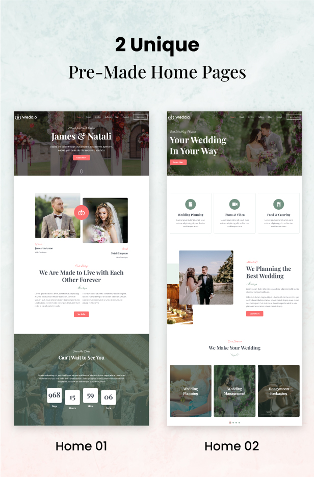 Weddio Features