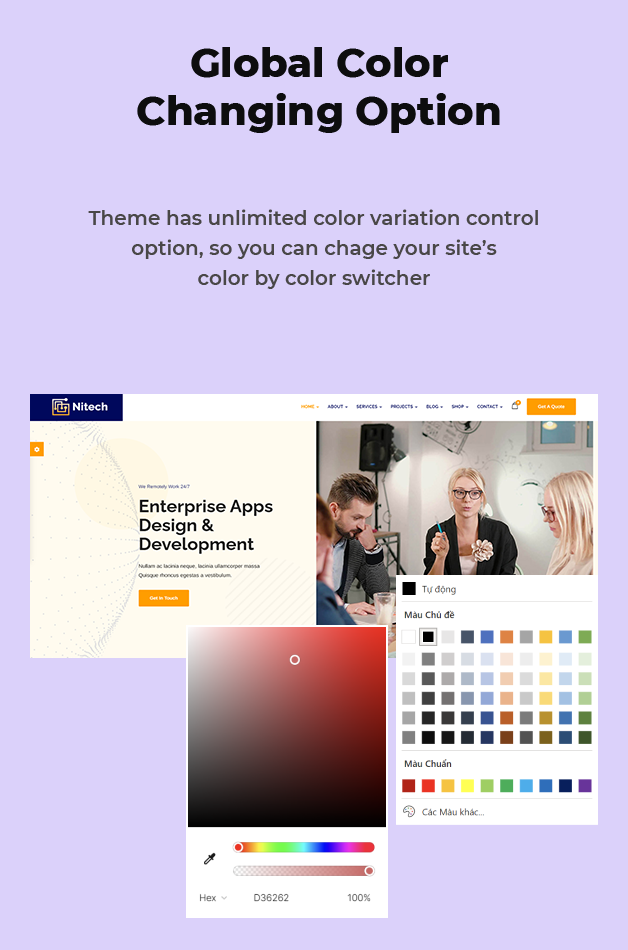 Global Colors Option Available