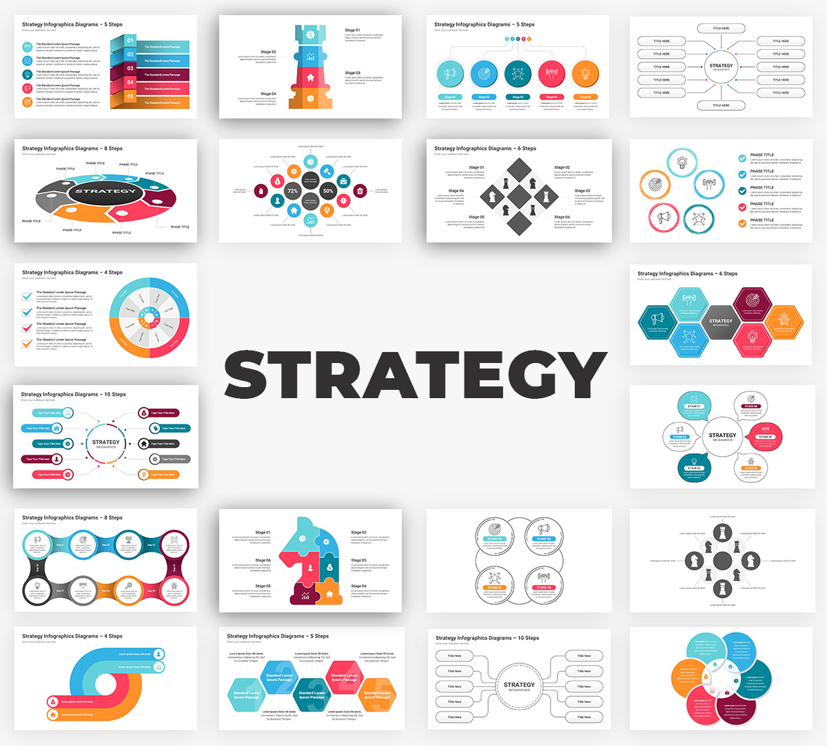 Infographics Complete Bundle PowerPoint Templates - 91