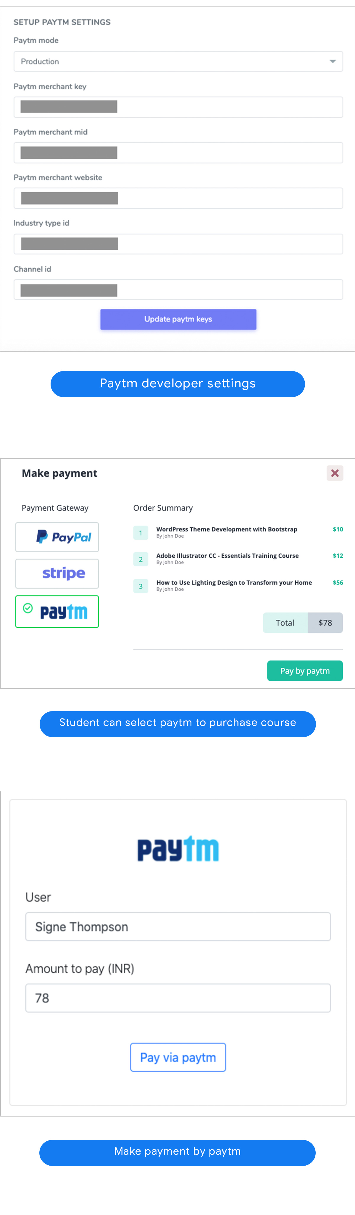 Academy LMS Paytm Payment Addon - 2