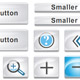 White Button and Icon Set