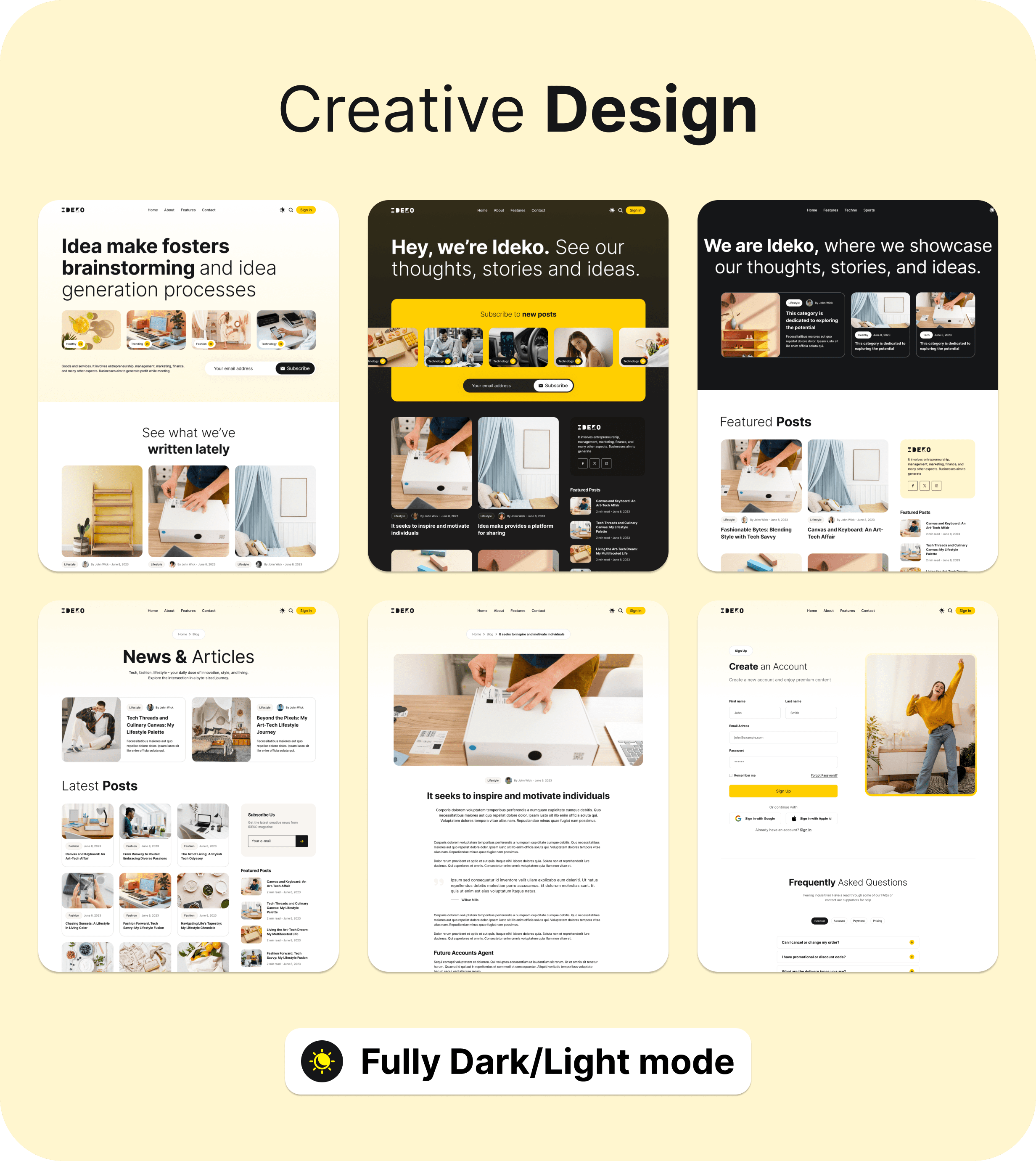 Ideko - Modern Creative Personal Blog NextJS Template - 1