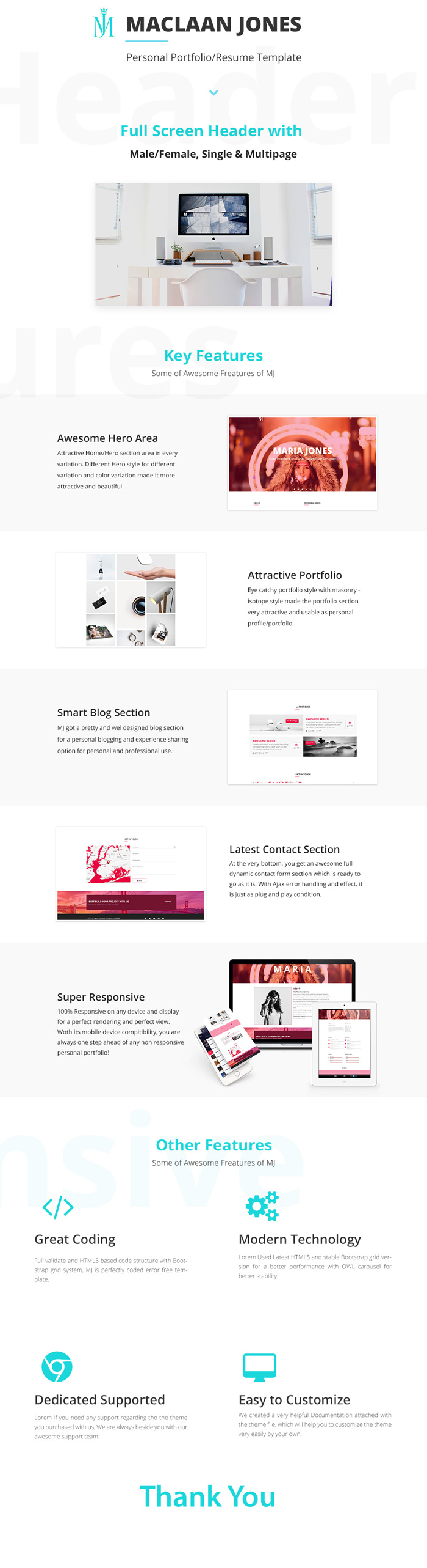 MJ - Creative Resume Template - 1