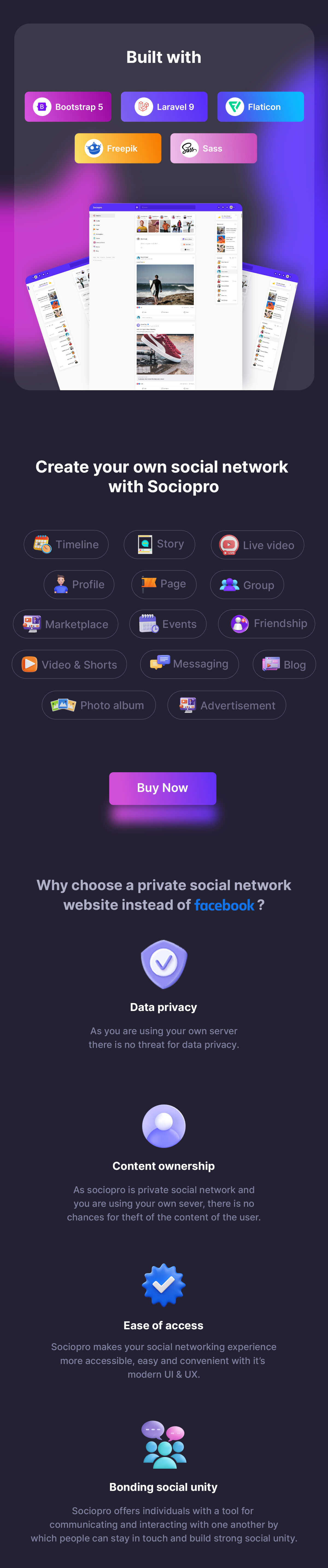 Sociopro - Laravel Private Social Network - 6