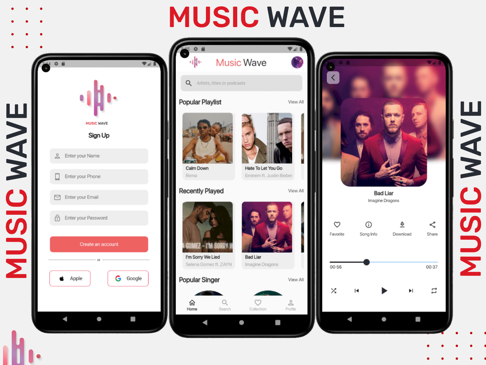 Jejookit - Flutter UI kit Music Wave
