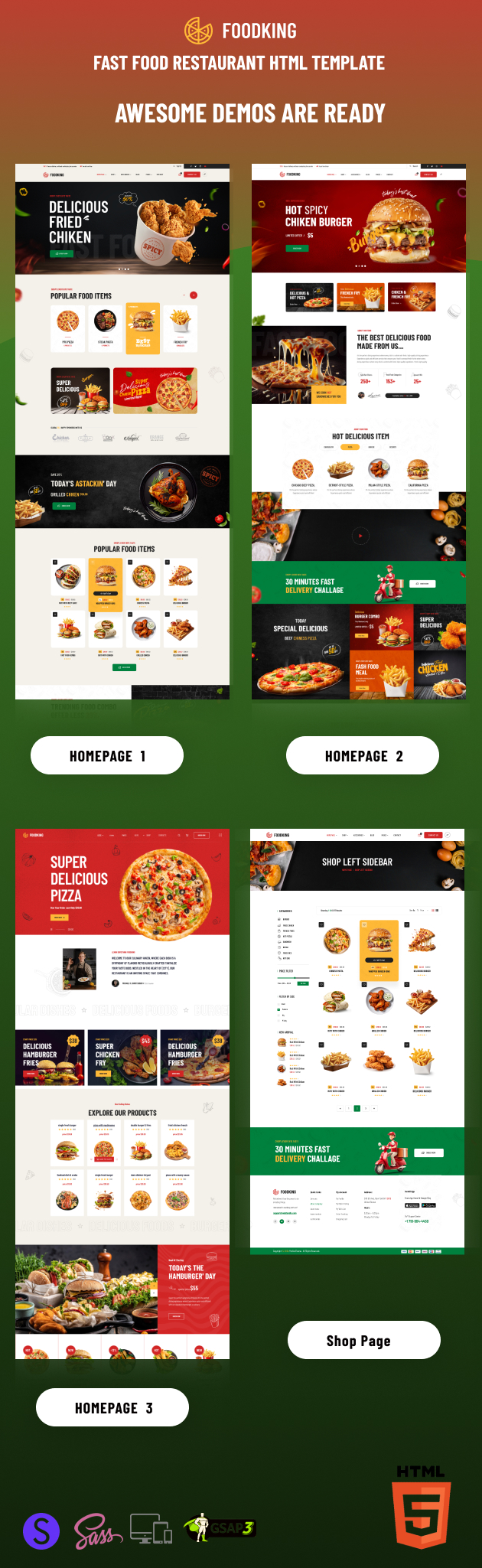 Foodking - Fast Food Restaurant HTML Template - 2